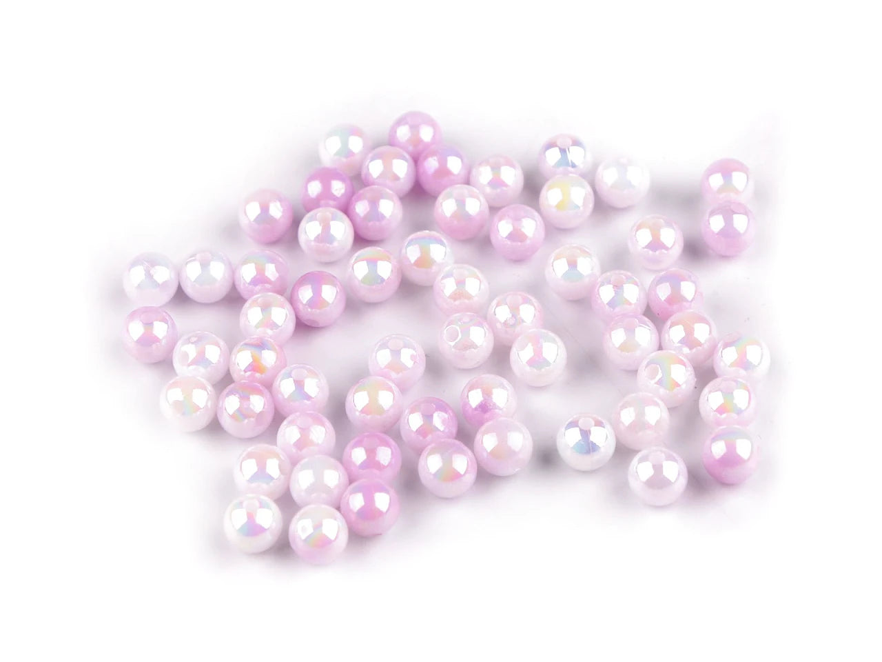 Plastic beads with pearlescent effect Ø8 mm 20 g | assorted shades