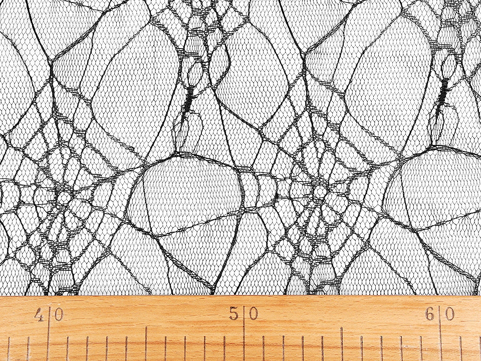 Tulle rigide toile d’araignée 27 g/m² - noir