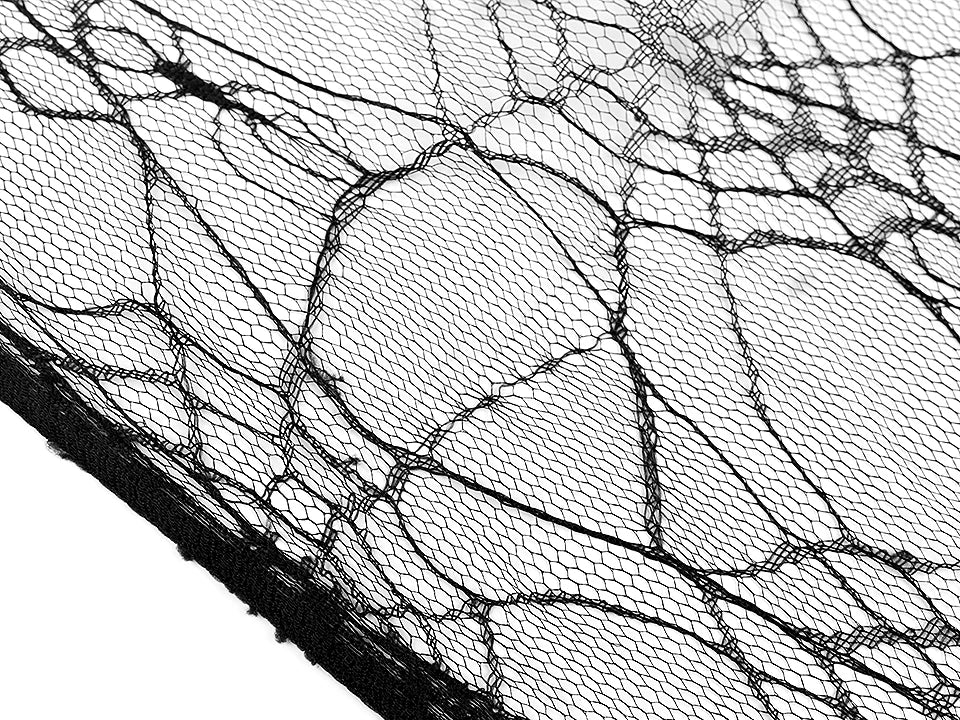 Tulle rigide toile d’araignée 27 g/m² - noir