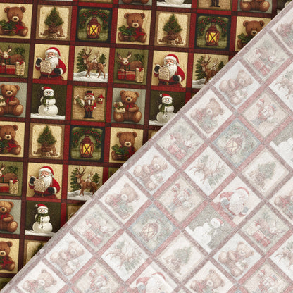 Premium 100% Baumwollstoff-Weihnachtskarten