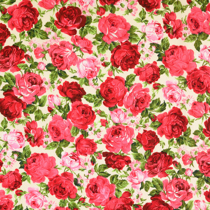 Premium 100% Baumwollstoff - Rosen