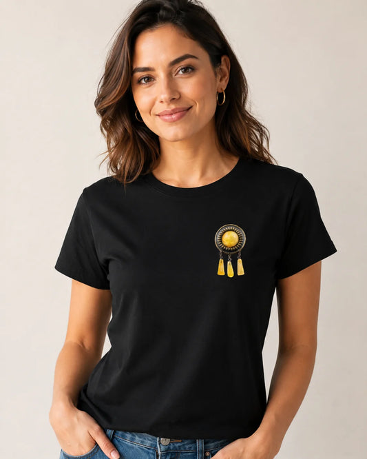 T-shirt en coton biologique « Sakta avec ambre »
