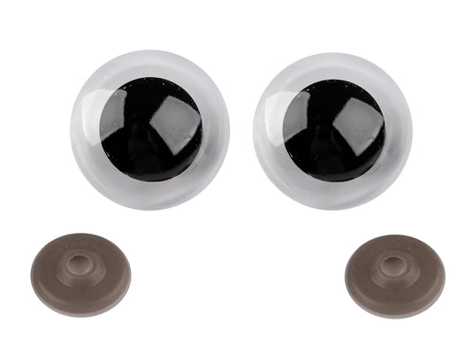 Yeux pour jouets Ø40 mm transparents (1 paire)