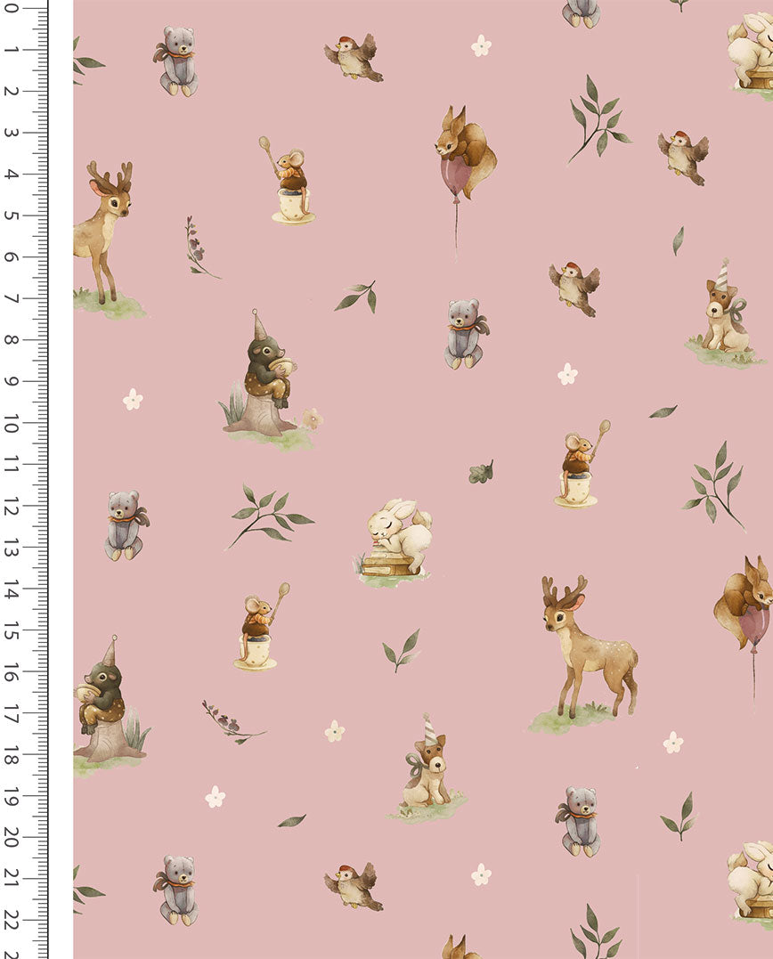 Flanelle 100 % coton à fleurs sur fond rose