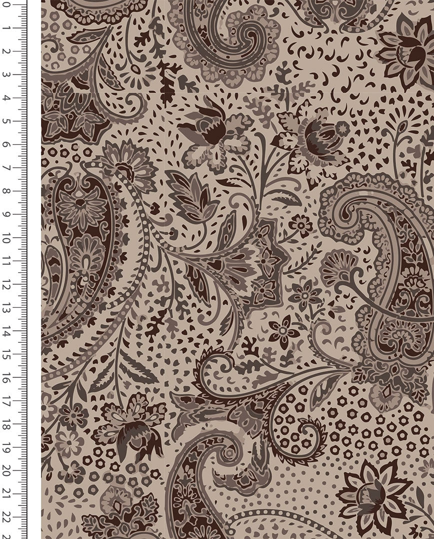 Jersey en coton, motif élégant brun