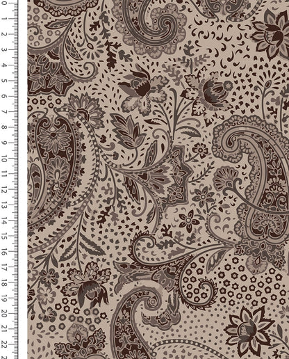 Jersey en coton, motif élégant brun