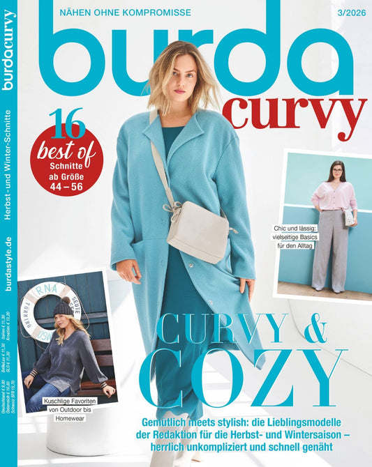 Burda Curvy 3/2026 – magazine de couture avec patrons, en allemand