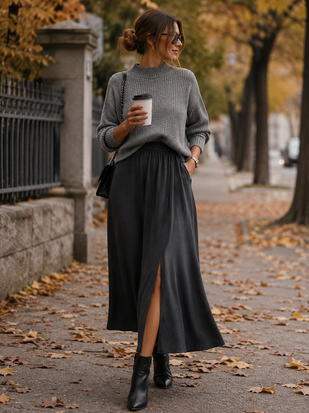 Premium Merino vilnas audums– tumši pelēks