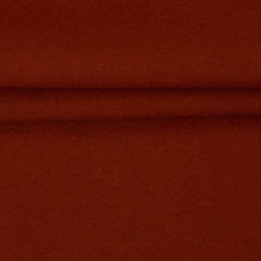 Tricot molletonné en coton - terracotta