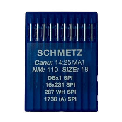 Aiguilles pour machines à coudre industrielles SCHMETZ DBx1 (1738) SPI pour tissus épais et fins - 10 pièces