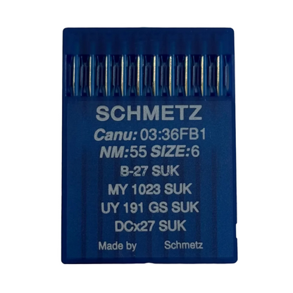 Industrie-Overlocknadeln SCHMETZ DCx27 (B-27) SUK für Strickwaren und Jeans – 10 Stk.
