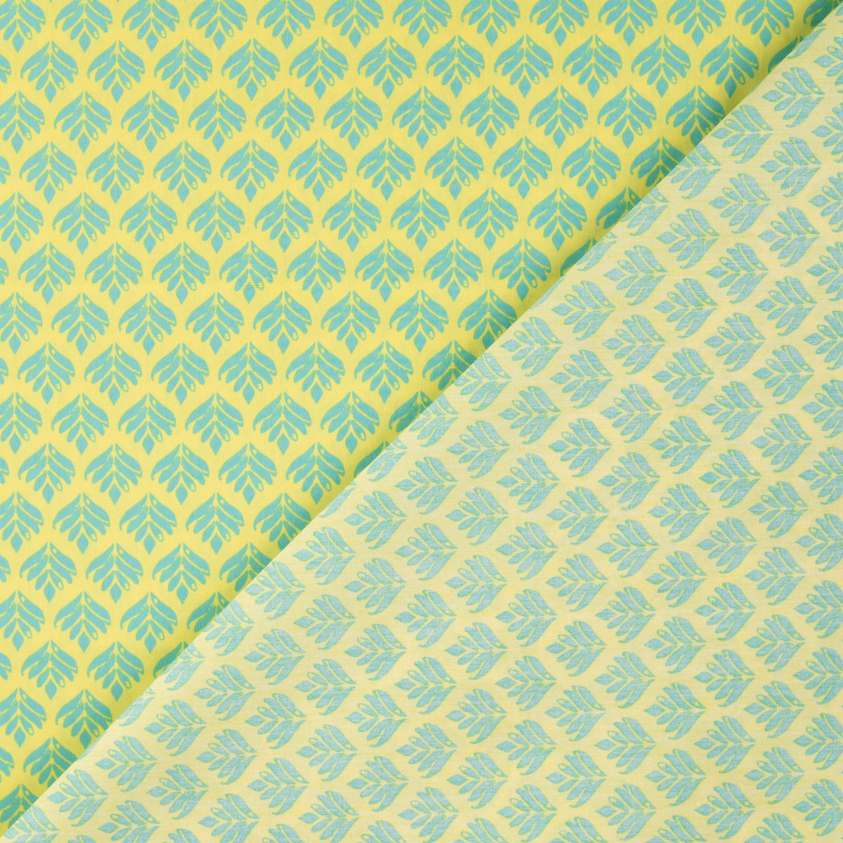 Tissu premium 100 % coton - Feuilles vertes