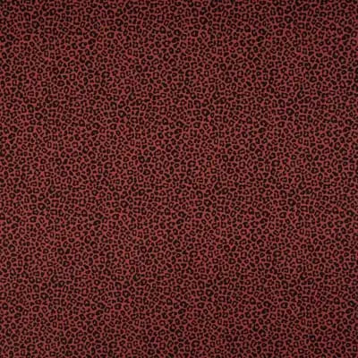 Tissu en coton premium, popeline - motif léopard rouge foncé