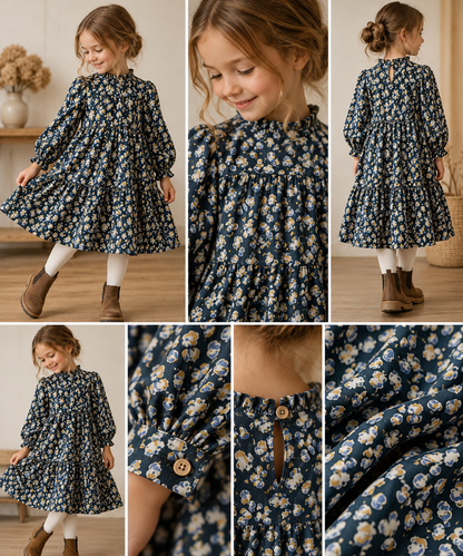 Tissu 100 % viscose – galets bleus