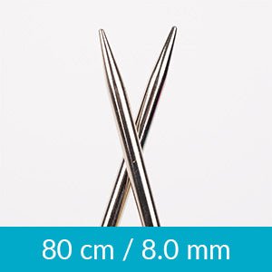 Image de l’aiguille circulaire à tricoter DROPS en laiton, 80 cm | 2.0 mm – 10.0 mm – disponible chez Šarlotes audumi