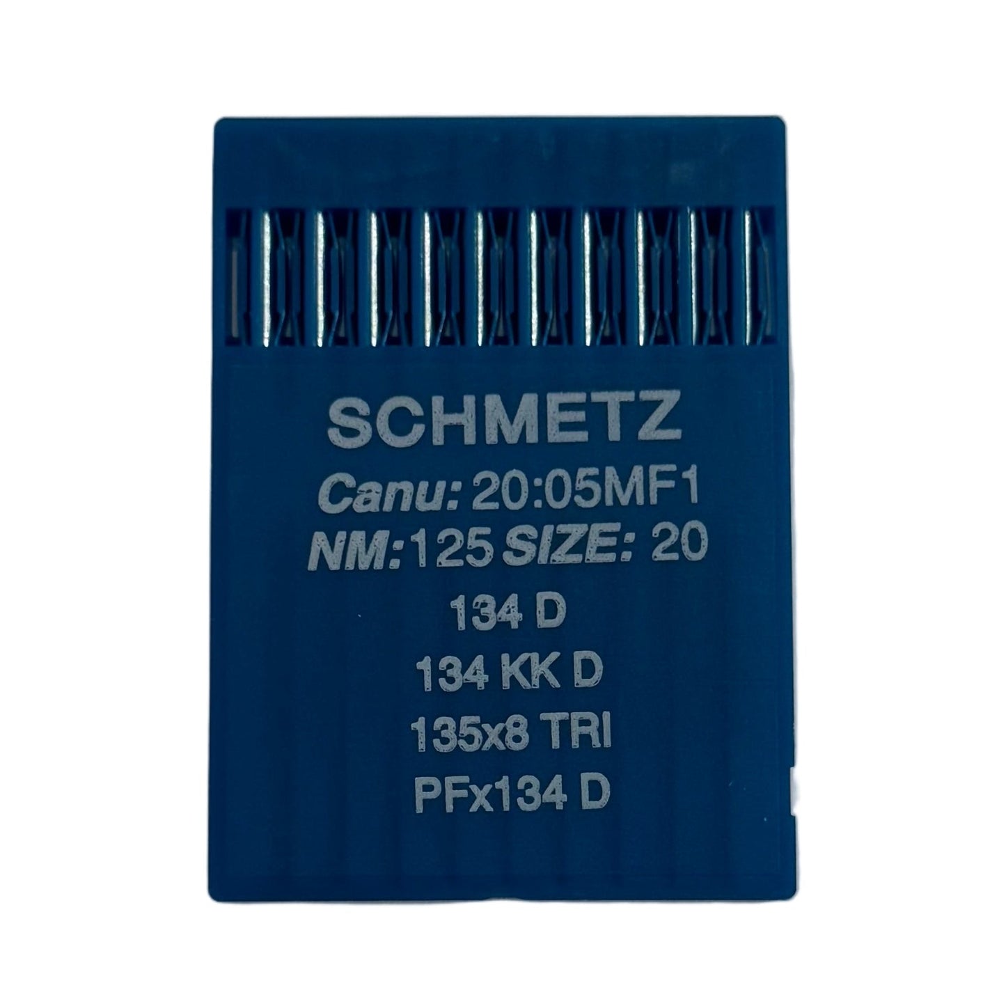 Image des aiguilles pour machines à coudre industrielles SCHMETZ 134 D pour cuir (10 pièces) – disponible chez Šarlotes audumi