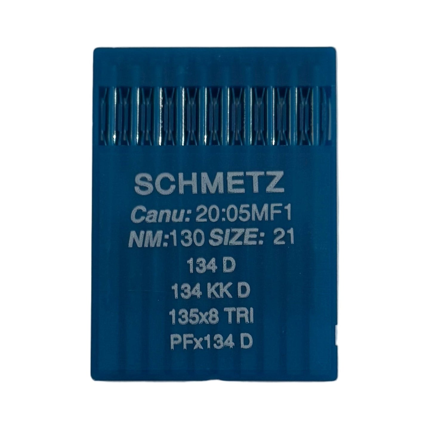 Image des aiguilles pour machines à coudre industrielles SCHMETZ 134 D pour cuir (10 pcs) – disponible chez Šarlotes audumi
