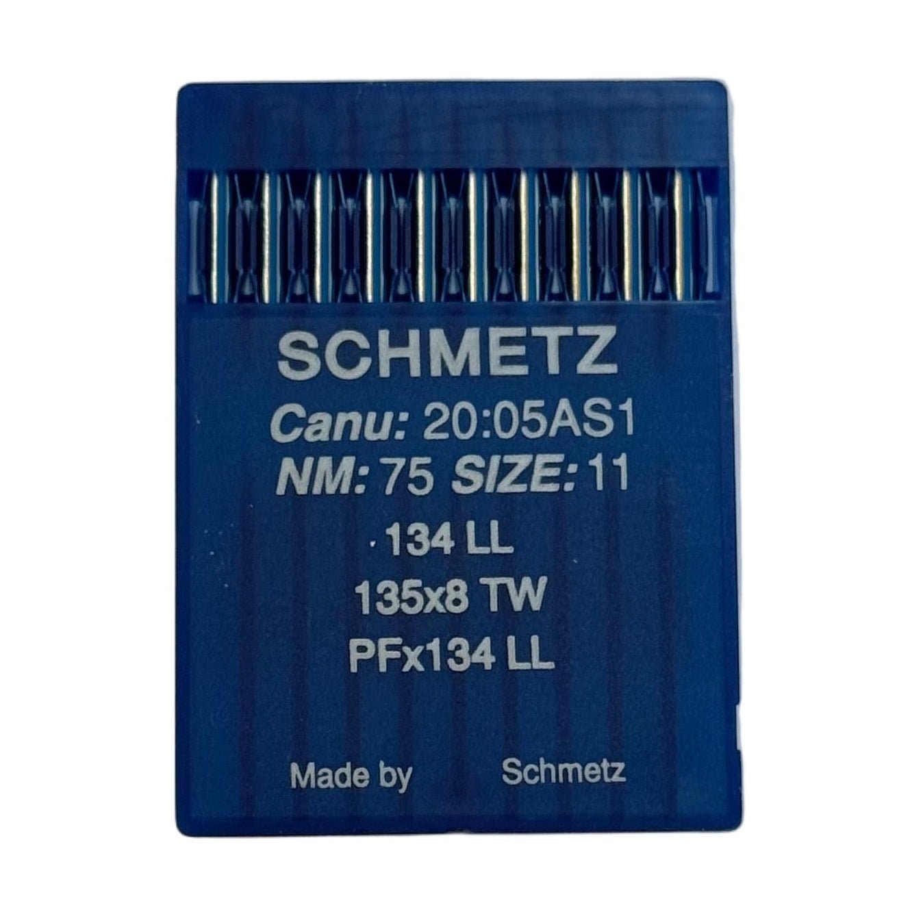 Image des aiguilles pour machines à coudre industrielles SCHMETZ 134 LL – pour cuir (10 pièces) – disponible chez Šarlotes audumi