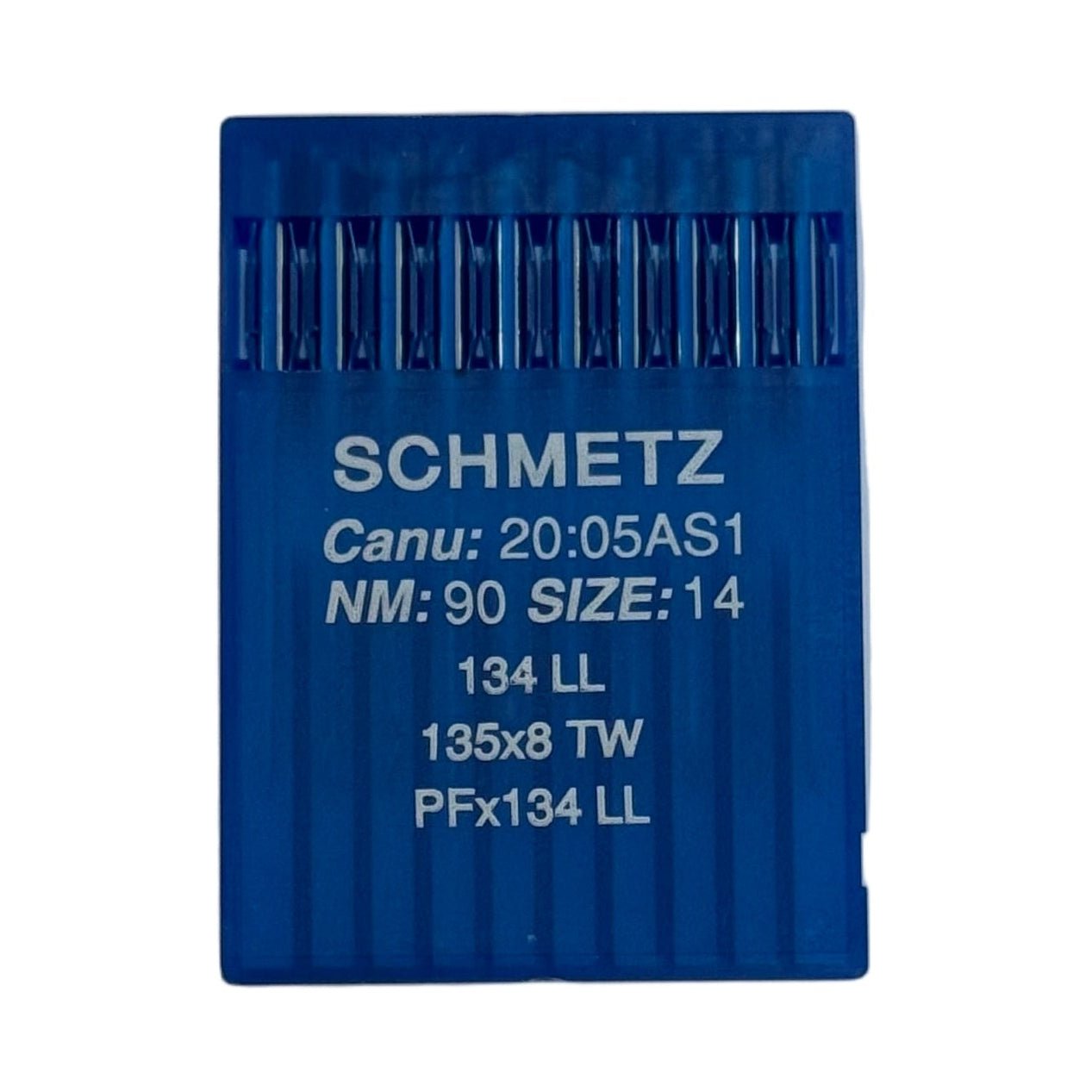 Image des aiguilles pour machines à coudre industrielles SCHMETZ 134 LL – pour cuir (10 pcs) – disponible chez Šarlotes audumi