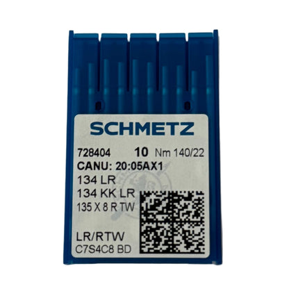 Image des aiguilles pour machines à coudre industrielles SCHMETZ 134 LR - pour cuir (10 pcs) – disponible chez Šarlotes audumi
