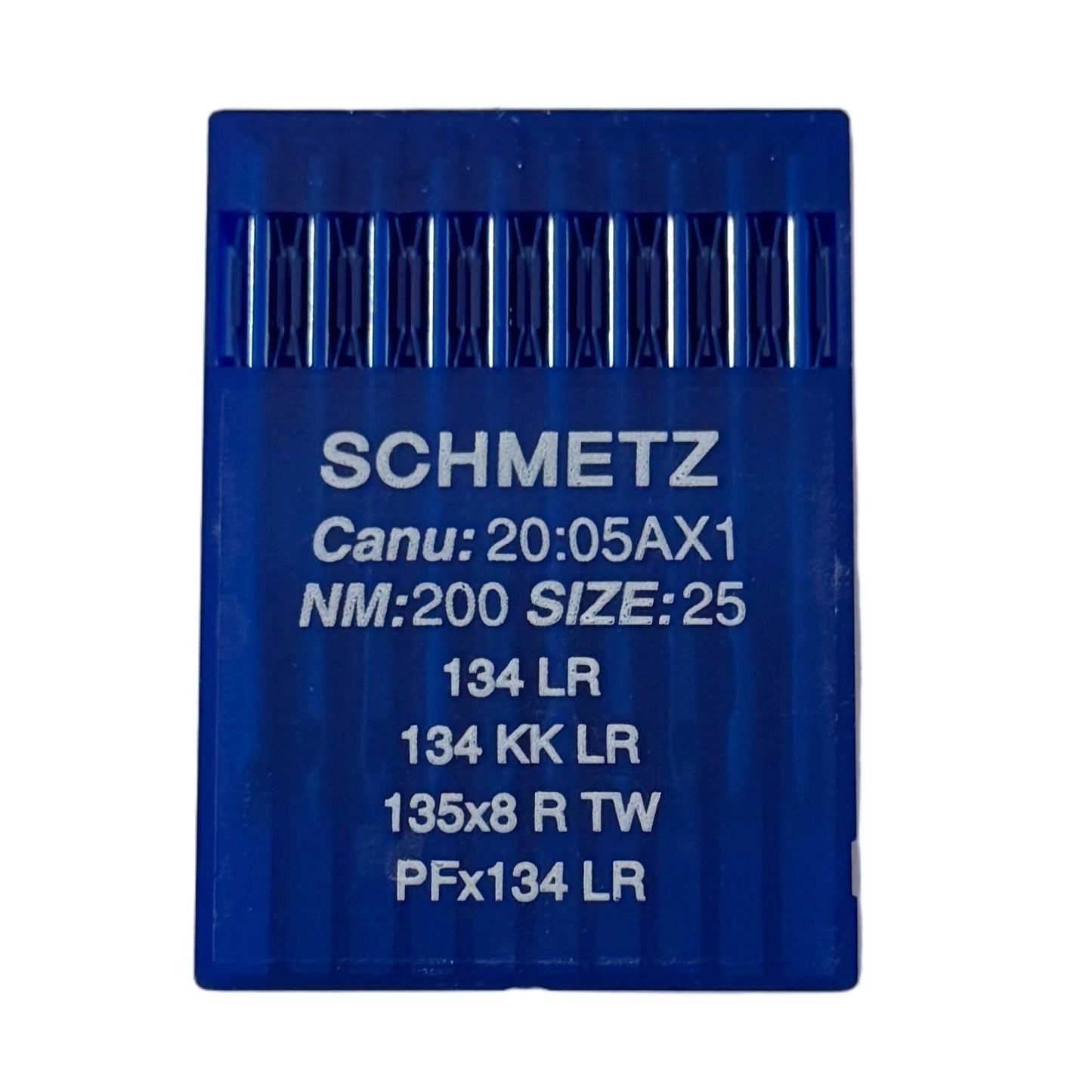 Image avec des aiguilles pour machines à coudre industrielles SCHMETZ 134 LR - pour cuir (10 pcs) – disponible chez Šarlotes audumi