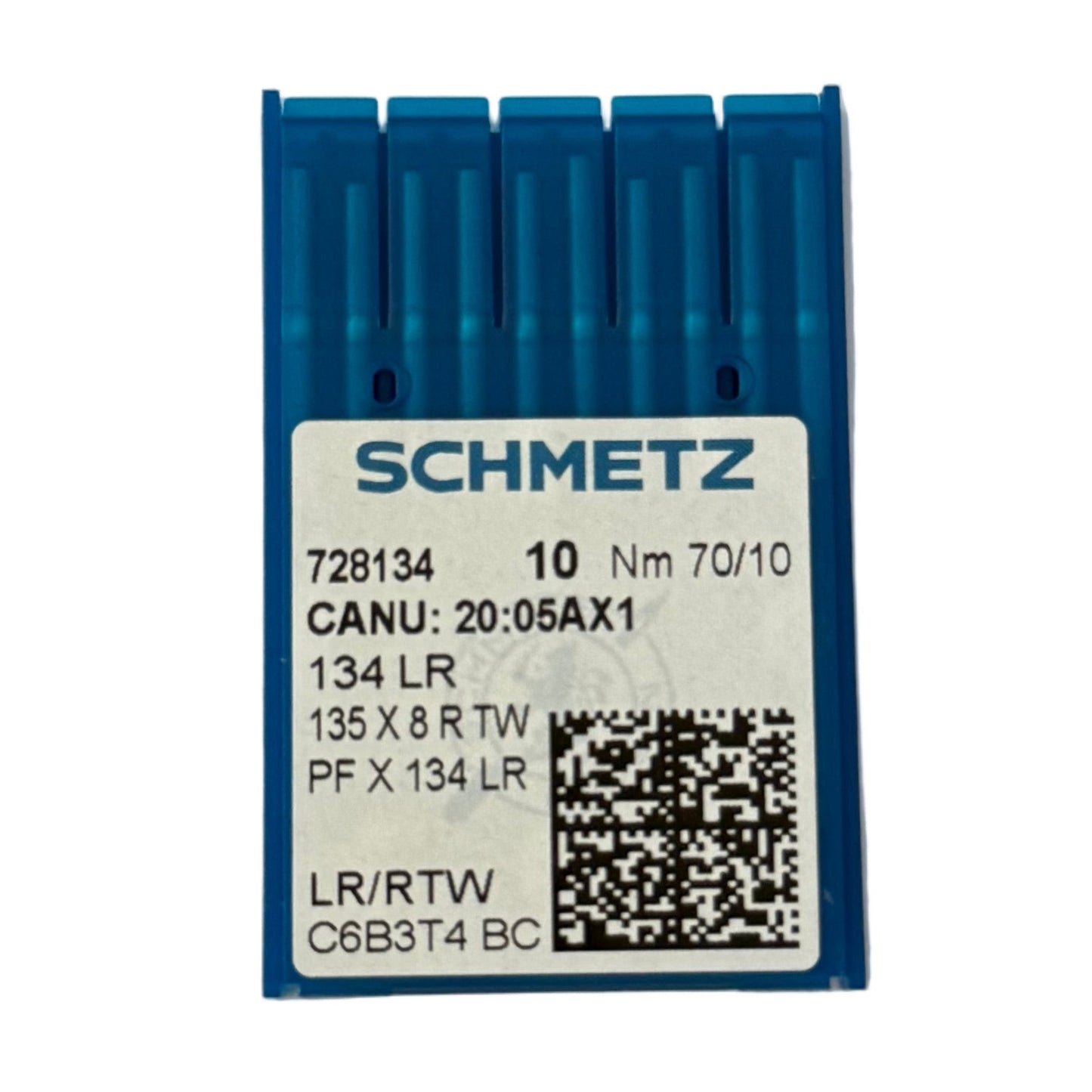 Image de aiguilles pour machines à coudre industrielles SCHMETZ 134 LR pour cuir (10 pièces) – disponible chez Šarlotes audumi