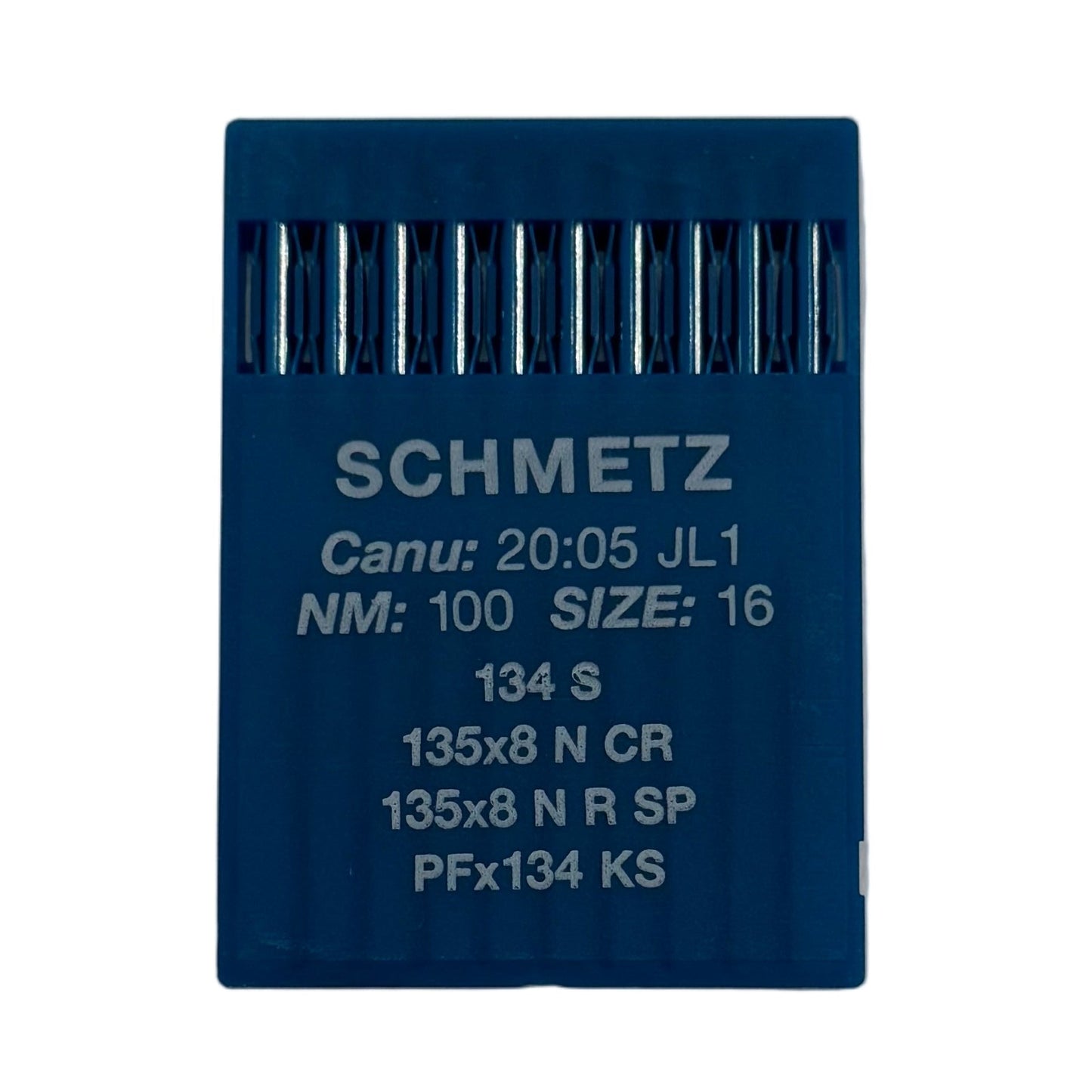 Image des aiguilles pour machines à coudre industrielles SCHMETZ 134 S pour cuir (10 pièces) – disponible chez Šarlotes audumi
