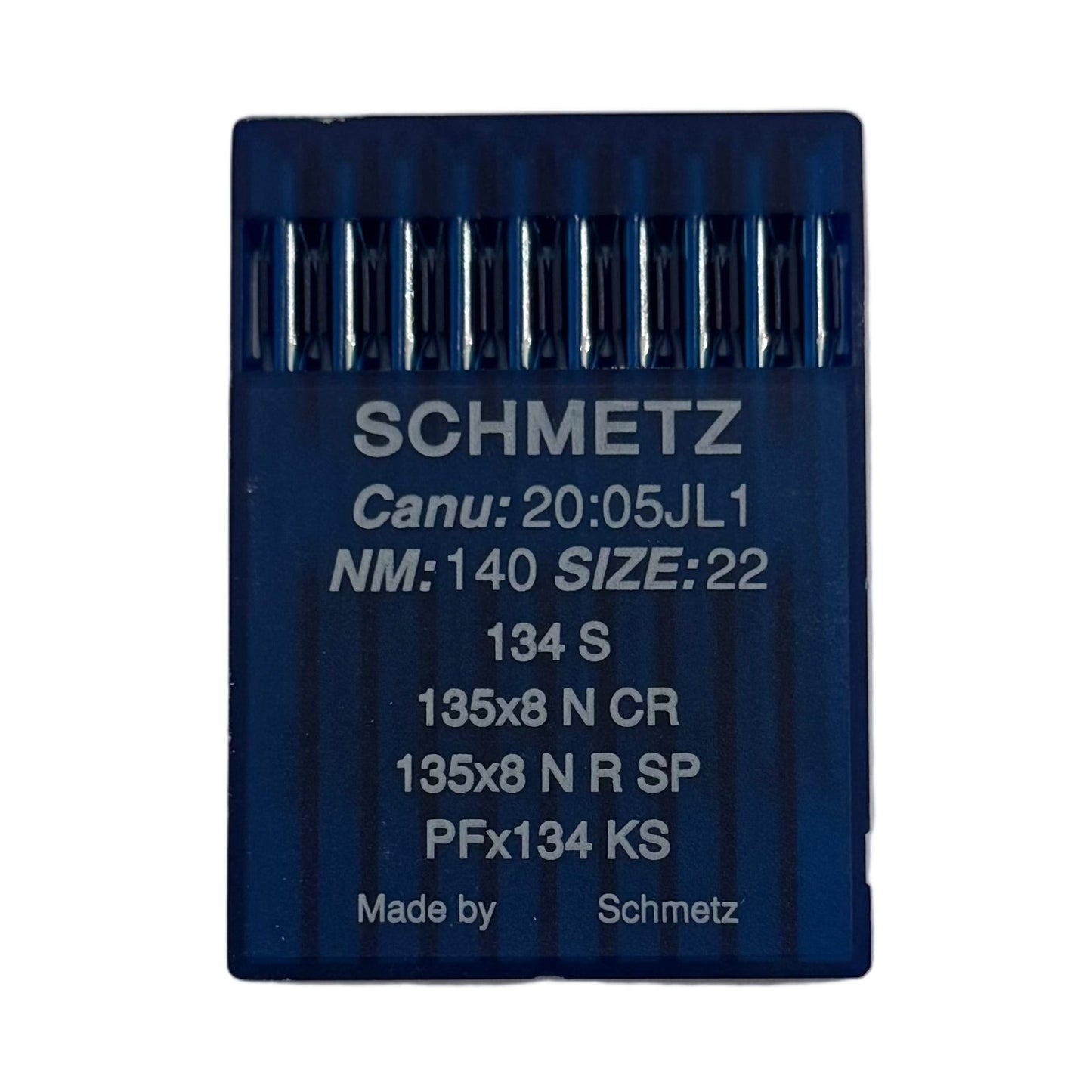 Image des aiguilles industrielles pour machines à coudre SCHMETZ 134 S pour cuir (10 pièces) – disponible chez Šarlotes audumi