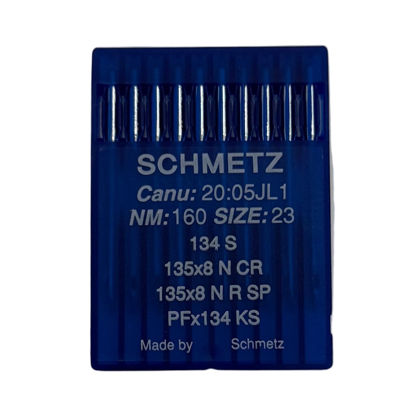 Image des aiguilles pour machines à coudre industrielles SCHMETZ 134 S – pour cuir (10 pièces) – disponible chez Šarlotes audumi
