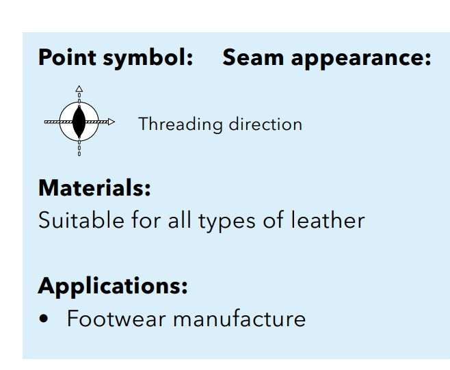 Image with SCHMETZ 134 S industrial sewing machine needles for leather (10 pcs) – available at Šarlotes audumi