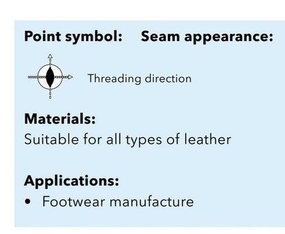 Image with SCHMETZ 134 S industrial sewing machine needles for leather (10 pcs) – available at Šarlotes audumi