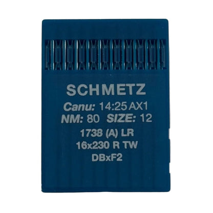 Image avec aiguilles pour machines à coudre industrielles SCHMETZ DBx1 LR - cuir (10 pcs) – disponible chez Šarlotes audumi