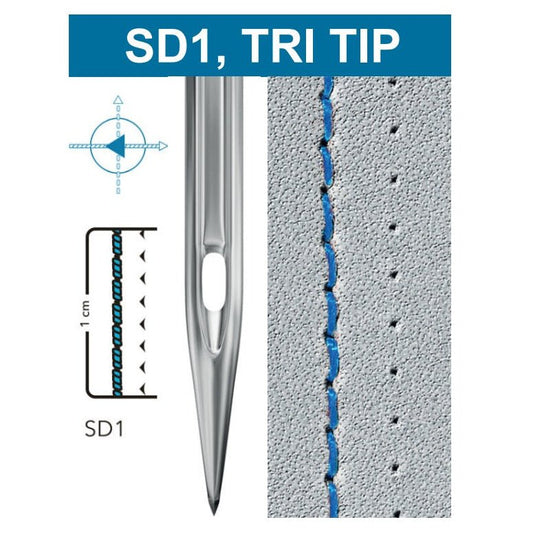 alt
Image of SCHMETZ DBx1 SD1 industrial sewing machine needles – for leather, plastic, and PVC materials (10 pcs.) – available at Charlotte Fabrics