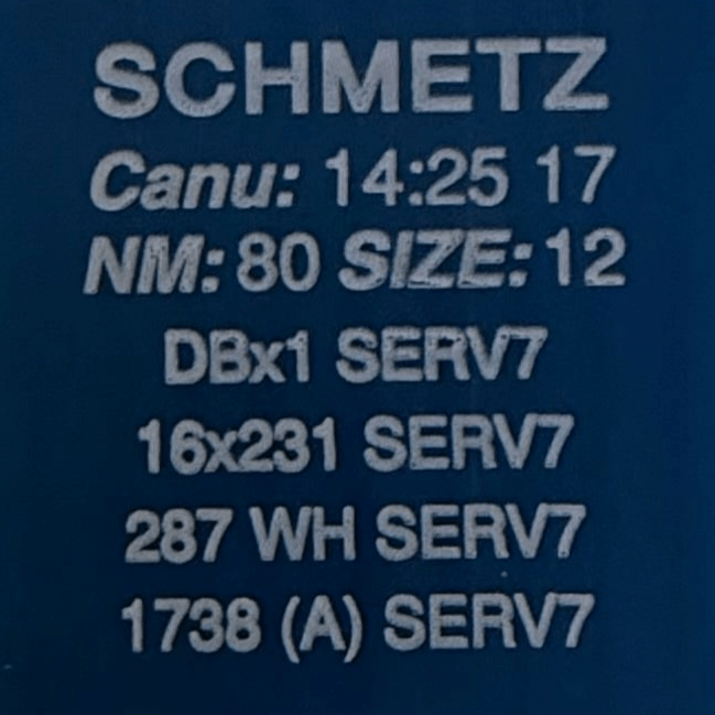 Aiguilles pour machines à coudre industrielles SCHMETZ DBx1 SERV 7 – universelles (10 pièces)