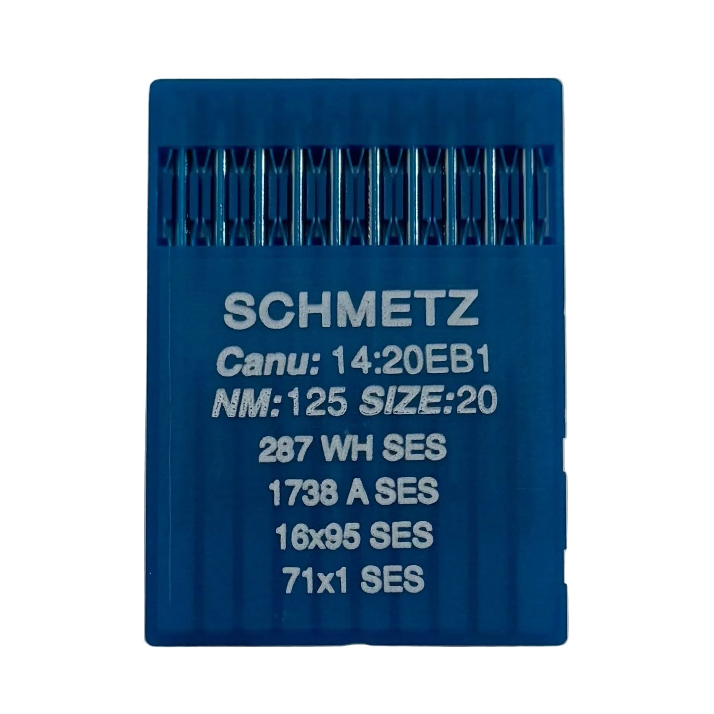 Image des aiguilles pour machines à coudre industrielles SCHMETZ DBx1 SES – pour maille et vêtements de sport (10 pièces) – disponible chez Šarlotes audumi