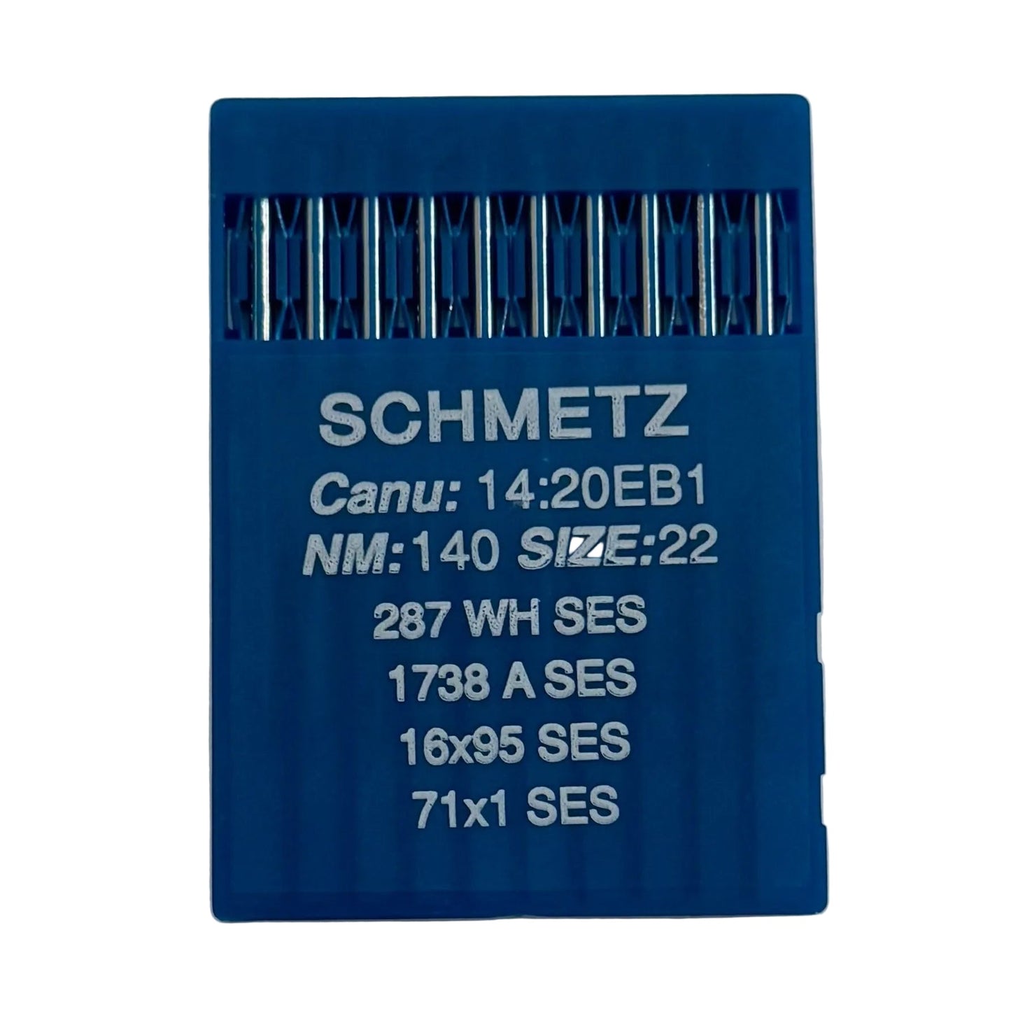 Image des aiguilles pour machines à coudre industrielles SCHMETZ DBx1 SES – pour maille et vêtements de sport (10 pièces) – disponible chez Šarlotes audumi