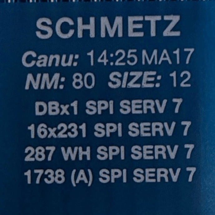 Aiguilles pour machines à coudre industrielles SCHMETZ DBx1 SPI SERV 7 – pour tissus épais et fins (10 pièces)
