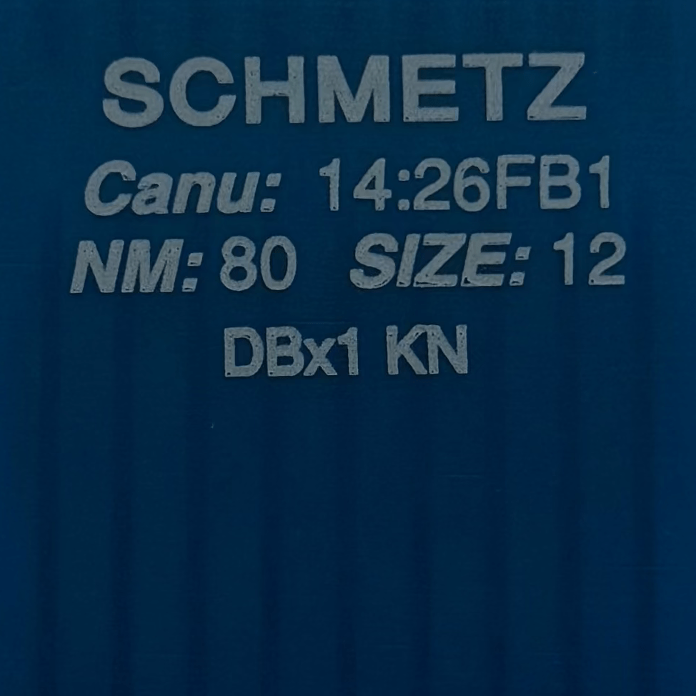 Image des aiguilles pour machines à coudre industrielles SCHMETZ DBx1 SUK KN – pour maille fine (10 pièces) – disponible chez Šarlotes audumi