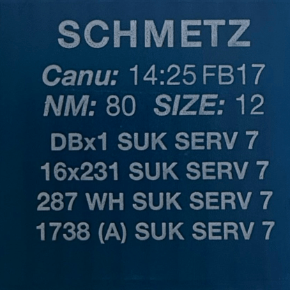 Aiguilles pour machines à coudre industrielles SCHMETZ DBx1 SUK SERV 7 – pour maille, jean et matières élastiques (10 pcs)
