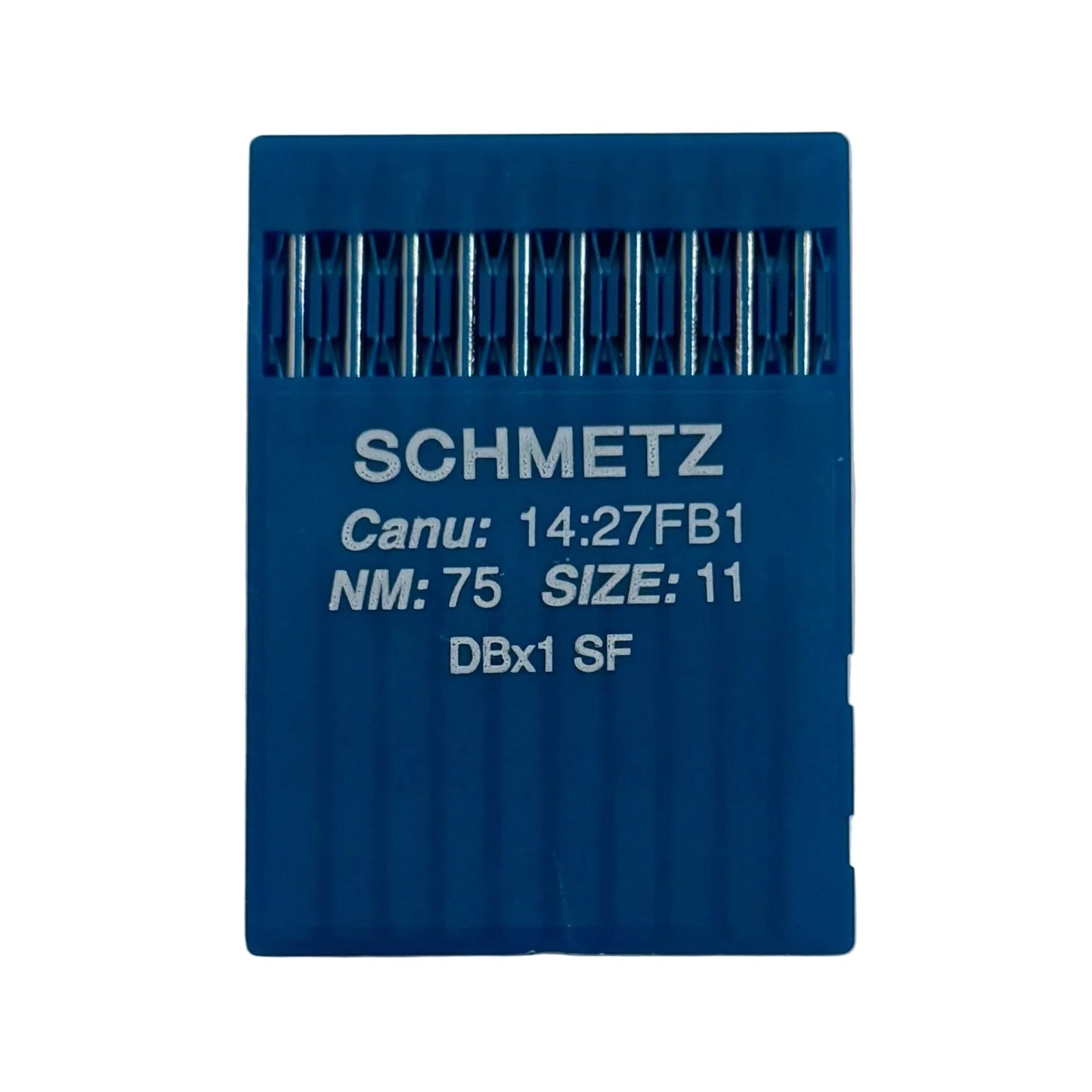 Image de machines à coudre industrielles à aiguilles SCHMETZ DBx1 SUK SF – pour jersey très fin (10 pcs) – disponible chez Charlotte