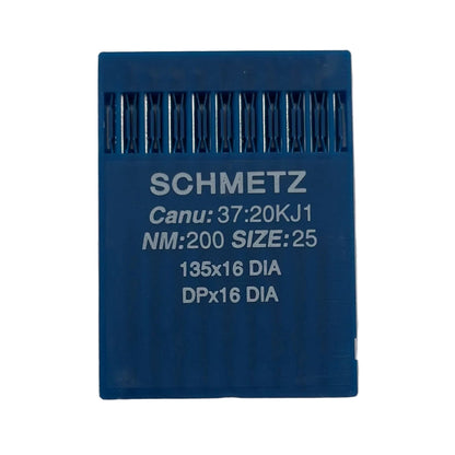 Image des aiguilles pour machines à coudre industrielles SCHMETZ DPx17 DI pour cuir (10 pcs) – disponible chez Šarlotes audumi