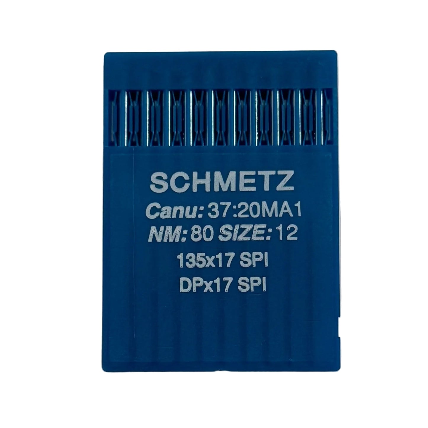 Image d’aiguilles pour machines à coudre industrielles SCHMETZ DPx17 SPI – pour tissus épais et fins (10 pièces) – disponible chez Šarlotes audumi
