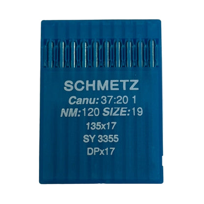 Image des aiguilles pour machines à coudre industrielles SCHMETZ DPX17 - universelles (10 pièces) – disponible chez Šarlotes audumi