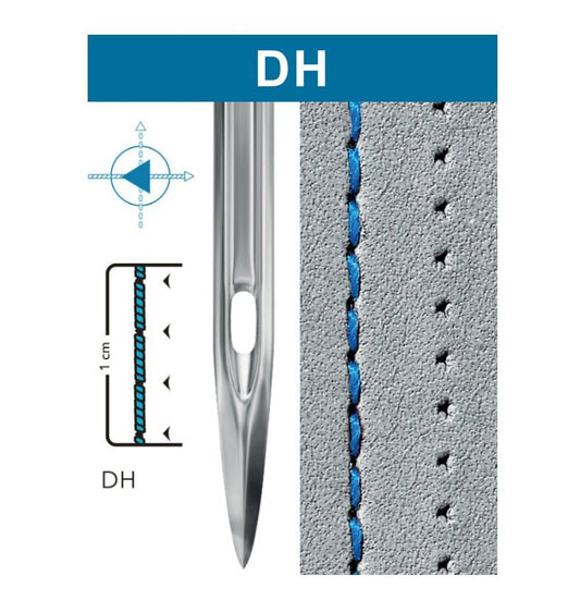 Image with SCHMETZ DPx5 DH industrial sewing machine needles - for leather (10 pcs.) – available at Charlotte's Fabrics