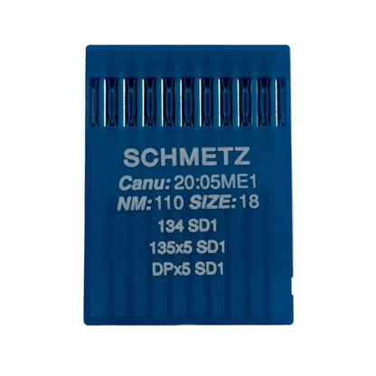 Image des aiguilles pour machines à coudre industrielles SCHMETZ DPx5 SD1 – pour cuir (10 pièces) – disponible chez Šarlotes audumi