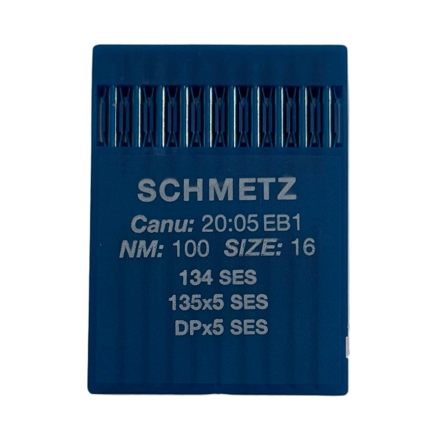 Image avec aiguilles pour machines à coudre industrielles SCHMETZ DPx5 SES – pour maille et vêtements de sport (10 pièces) – disponible chez Šarlotes audumi