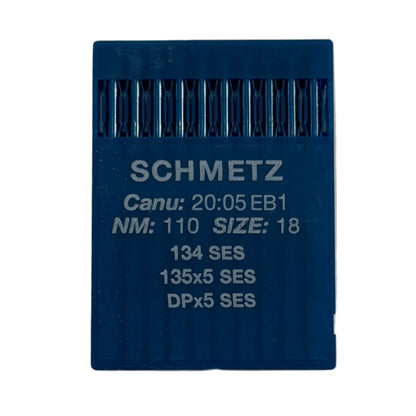 Aiguilles industrielles SCHMETZ DPx5 SES pour machines à coudre, pour mailles et vêtements de sport (10 pcs) – disponibles chez Šarlotes audumi
