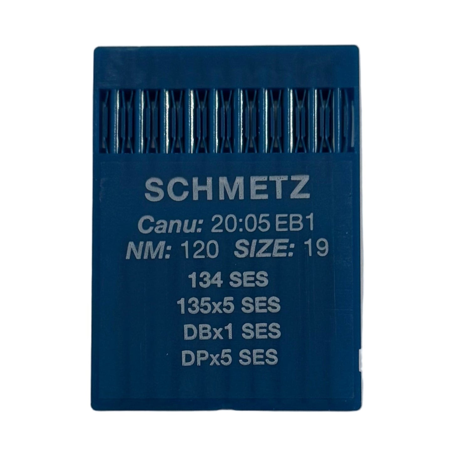 Image des aiguilles pour machines à coudre industrielles SCHMETZ DPx5 SES – pour tricot et vêtements de sport (10 pcs) – disponible chez Šarlotes audumi