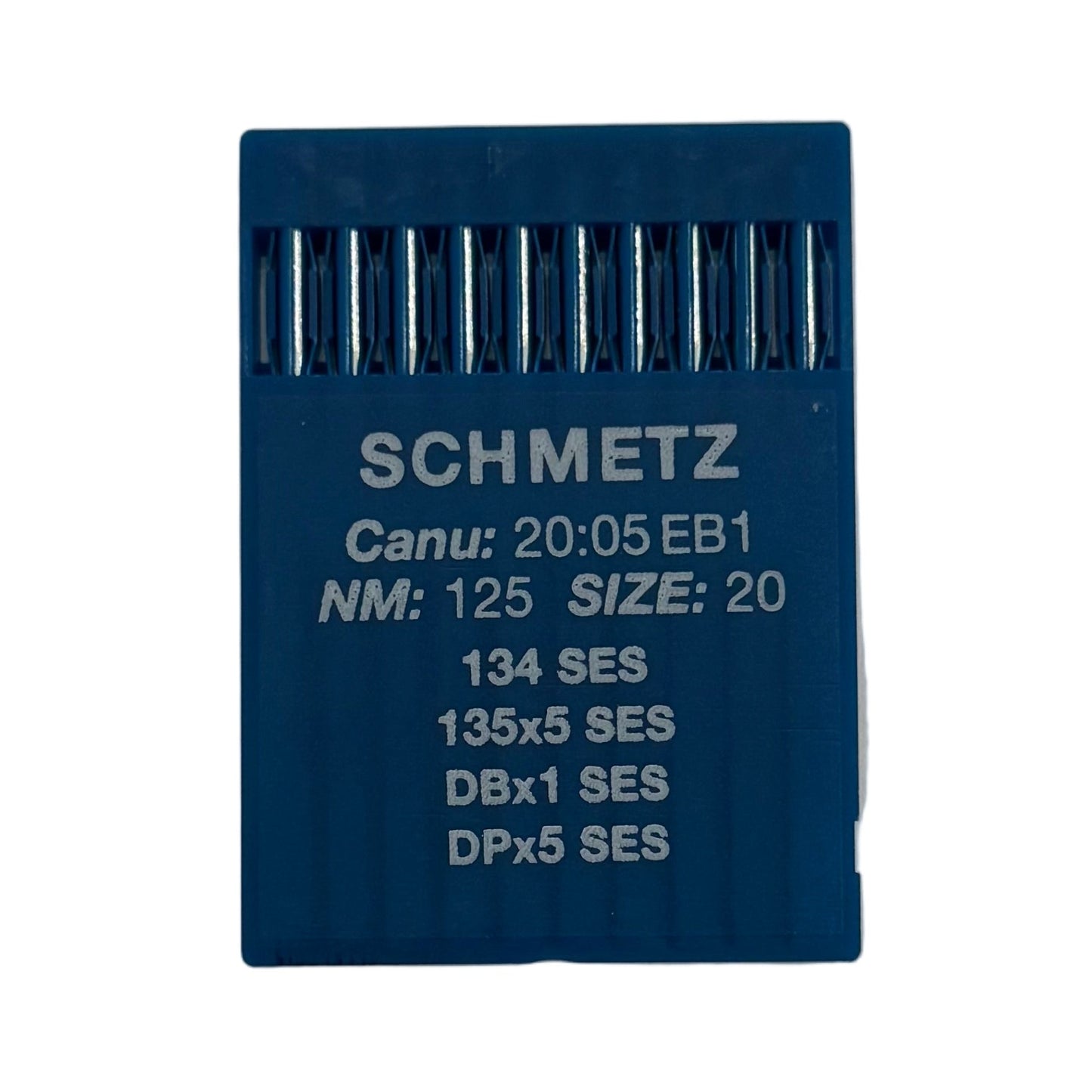 Image des aiguilles pour machines à coudre industrielles SCHMETZ DPx5 SES – pour tricots et vêtements de sport (10 pièces) – disponible chez Šarlotes audumi