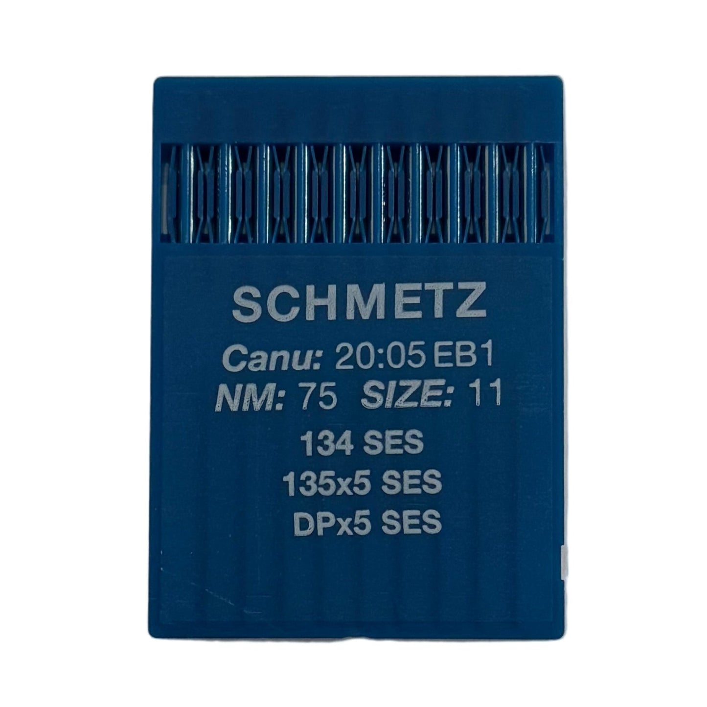 Image des aiguilles pour machines à coudre industrielles SCHMETZ DPx5 SES – pour la maille et les vêtements de sport (10 pcs) – disponible chez Šarlotes audumi